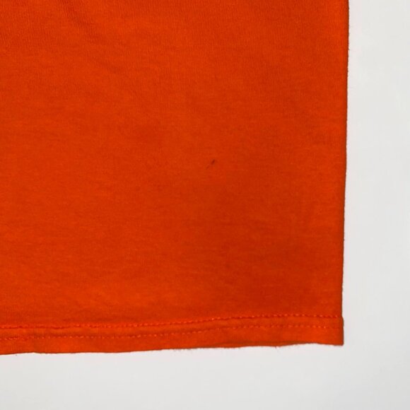 Little Caesars Pizza Genius Graphic Tee Shirt Gildan Orange Size Small - Picture 8 of 14